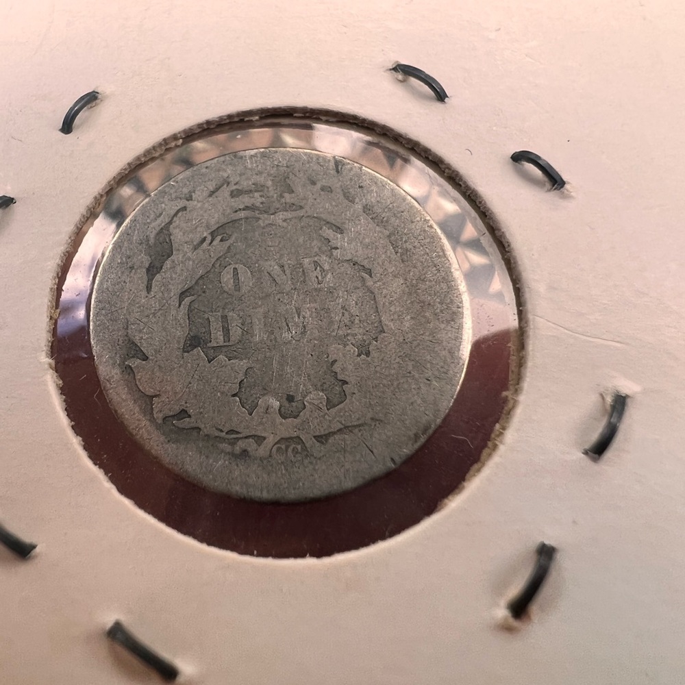 1877 CC Dime 90% Silver - Picture 3 of 3